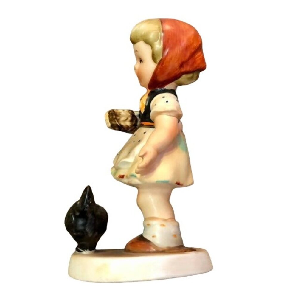 Vintage Napco Figurine Girl with Chicken "Two Chicks" AHID Japan No Chips - Picture 5 of 11